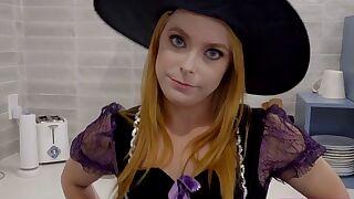 It's Halloween time and Penny Pax is dangling out with her adopted daughter Haley Reed in their costumes. Haley asks her stepbrother, Codey Steele, where his costume is. He tells her that...