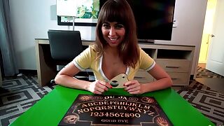 Riley Reid and her stepbrother Tony are in the middle of attempting to see if the spirits have anything to say with their Ouija board. Much to Riley's delight, the spirits commence attempting to